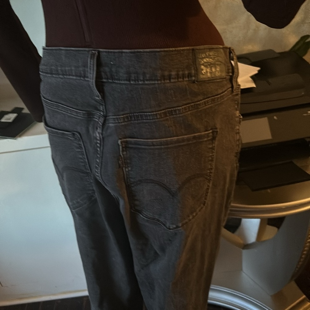 Levis 720 High Rise Super Skinny Jeans Sz 33 gray great condition - Picture 2 of 4